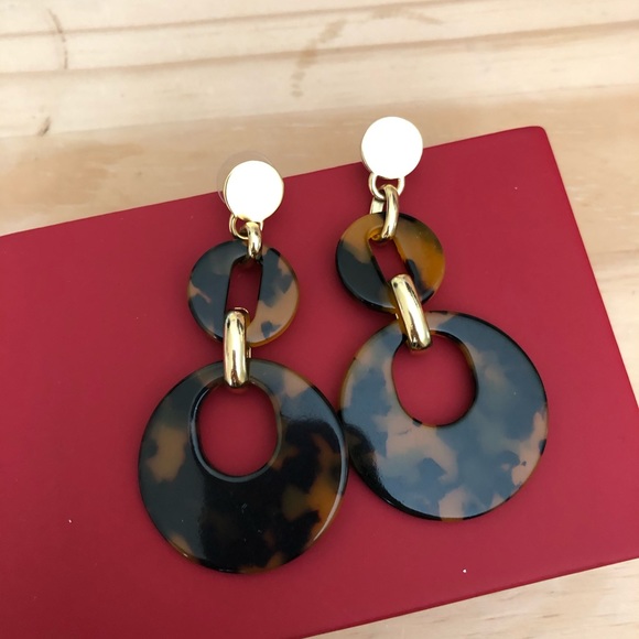 Brand new J.crew resin statement earrings